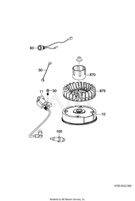 700 Ignition Diagram and Parts List for EA190VS5050  Subaru Engine