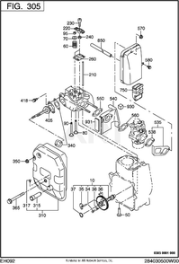 Part Location Diagram of 20F-33502-03 Subaru Exhaust Valve