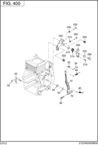 Governor,operation Group Diagram and Parts List for ER120D41000 ER120 Subaru Engine