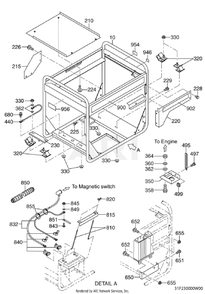 2300 Pipe Frame Diagram and Parts List for RGV10K83031  Subaru Generator