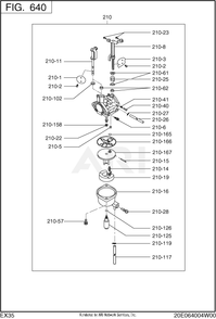 Part Location Diagram of 20E-62302-10 Subaru Carburetor Ay