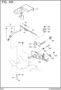 Governor Operation Diagram and Parts List for EE210DSM910 EE210 Subaru Engine