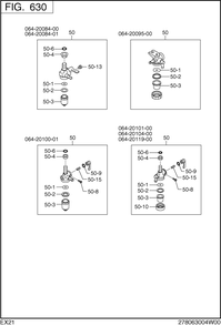 Fuel Lubricant Diagram and Parts List for EX210D20246 EX210 Subaru Engine