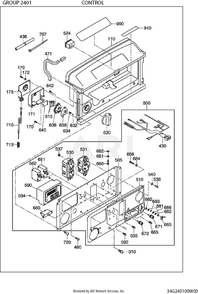 2401 Control Diagram and Parts List for RAS28023030  Subaru Generator