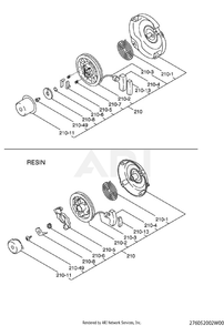 520 Cooling And Starting Diagram and Parts List for EX130D51014  Subaru Engine