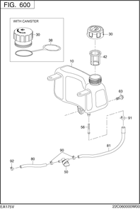 Fuel Lubricant Diagram and Parts List for EA175V73060 EA175 Subaru Engine