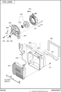 2200 Generator Diagram and Parts List for RAS43023510  Subaru Generator