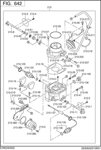 Fuel,lubricant Group Diagram and Parts List for EH650DA2542 EH650 Subaru Engine