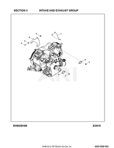300 Intake And Exhaust Diagram and Parts List for EH990VS0010  Subaru Engine