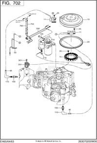 700 Electric Device Diagram and Parts List for EH650VC0130  Subaru Engine