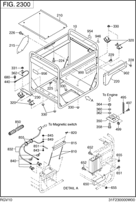 Pipe Frame Diagram and Parts List for RGV10K36042 RGV10100 Subaru Generator