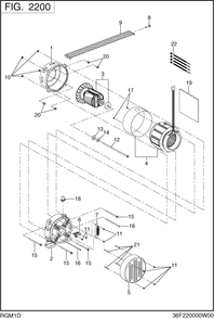 Generator Diagram and Parts List for RGM1D018000 RGV14000 Subaru Generator