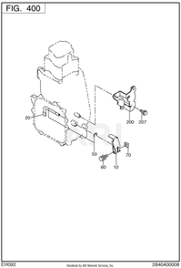 400 Governor Diagram and Parts List for RAS17023094  Subaru Generator