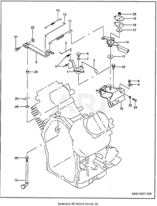 400 Governor Diagram and Parts List for RGV10K77010  Subaru Generator