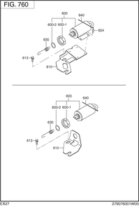 Electric Device Diagram and Parts List for EX270D20400 EX270 Subaru Engine