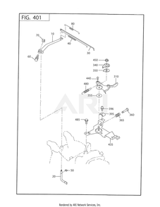 400 Governor Diagram and Parts List for 170DT1012  Subaru Engine