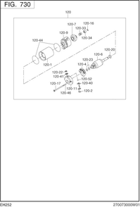 Electric Device Diagram and Parts List for EH252DS7250 EH252 Subaru Engine