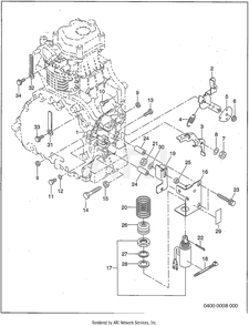 400 Governor Diagram and Parts List for RD330017640  Subaru Generator