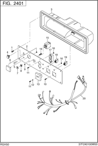 Control Box Diagram and Parts List for RGH50052000 RGH5000 Subaru Generator