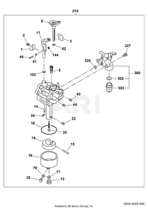 640 Carburetor Diagram and Parts List for EX130D50380  Subaru Engine