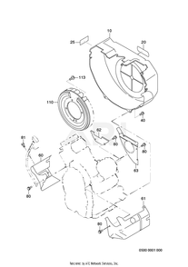 Part Location Diagram of 263-52622-01 Subaru Cylinder Baffle 1