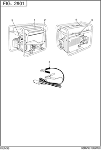 Accessories Label Diagram and Parts List for RGN38118000 RGN3800 Subaru Generator