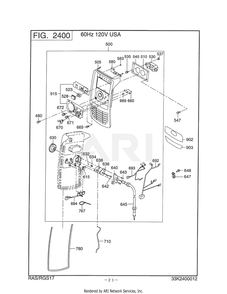 2400 Control Diagram and Parts List for RAS17023040  Subaru Generator