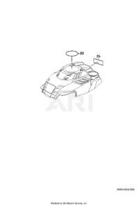 990 Labels Diagram and Parts List for EA190VS5040  Subaru Engine