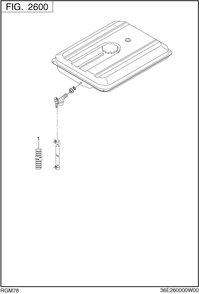 Fuel Lubricant Diagram and Parts List for RGM78016500 RGX7800E Subaru Generator