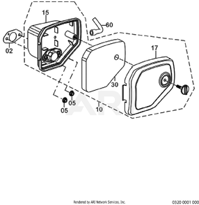 320 Intake And Exhaust Diagram and Parts List for EA190VS5030  Subaru Engine