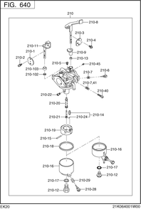 Part Location Diagram of 21J-62441-08 Subaru Nozzle