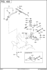 Part Location Diagram of 277-42301-23 Subaru Governor lever