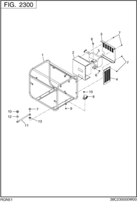 Pipe Frame Diagram and Parts List for RGN51026000 RGN5100 Subaru Generator