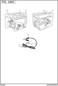 Accessories Label Diagram and Parts List for RGN30018000 RGN3000 Subaru Generator