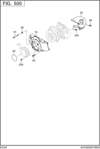 Cooling,starting Diagram and Parts List for EC04EAX0520 EC04E Subaru Engine