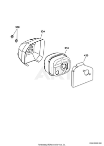 330 Muffler Diagram and Parts List for EA175V50140  Subaru Engine