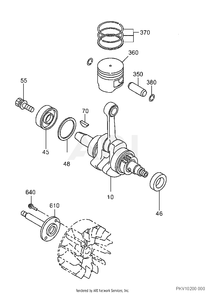 Part Location Diagram of 592-25009-00 Subaru Piston