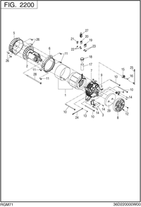 Generator Diagram and Parts List for RGM71016000 RGX7100 Subaru Generator