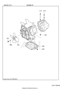 2110 Engine Ay Diagram and Parts List for RAS28023030  Subaru Generator
