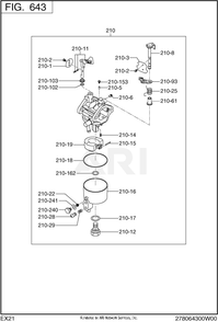 Part Location Diagram of 234-62507-08 Subaru Float