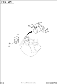 720 Electric Device Diagram and Parts List for RLE75053511  Subaru Generator