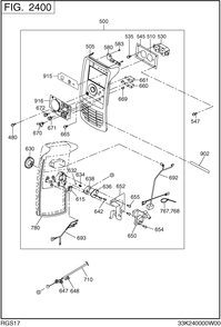 Control Group Diagram and Parts List for RGS17009020 R1100 Subaru Generator