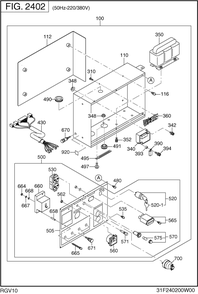 Control Box Diagram and Parts List for RGV10K76071 RGV13100T Subaru Generator