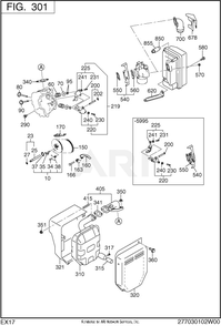 300 Intake And Exhaust Diagram and Parts List for EX170D52261  Subaru Engine