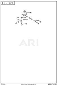 770 Electrical Device Diagram and Parts List for RAS17023094  Subaru Generator
