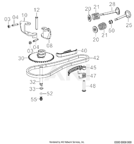 300 Intake And Exhaust Diagram and Parts List for EA190VS5030  Subaru Engine