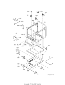 2300 Base Frame Diagram and Parts List for RAS32023514  Subaru Generator