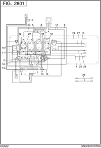 Wire Harness Diagram and Parts List for RGM51053510 RGX5100E Subaru Generator