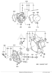 Part Location Diagram of 277-99001-57 Subaru Gasket Set