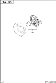 Cooling Starting Diagram and Parts List for EX170DRT010 EX170 Subaru Engine